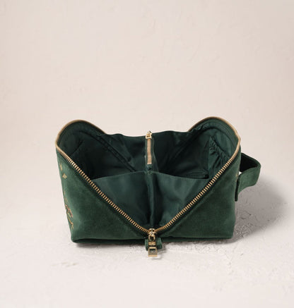 Songbirds Secret Garden Open Flat Makeup Bag - Forest Velvet