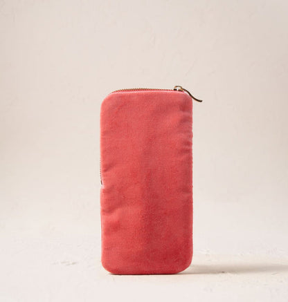 Summer Peach Velvet Glasses Case