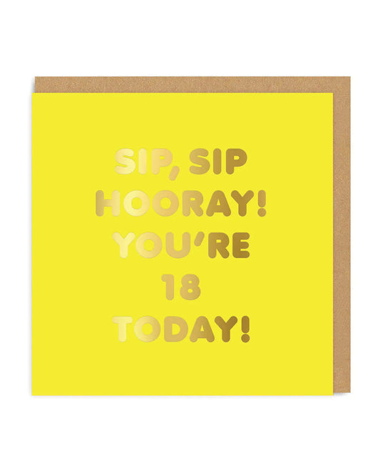 Sip, Sip, Hooray! You're 18 Today