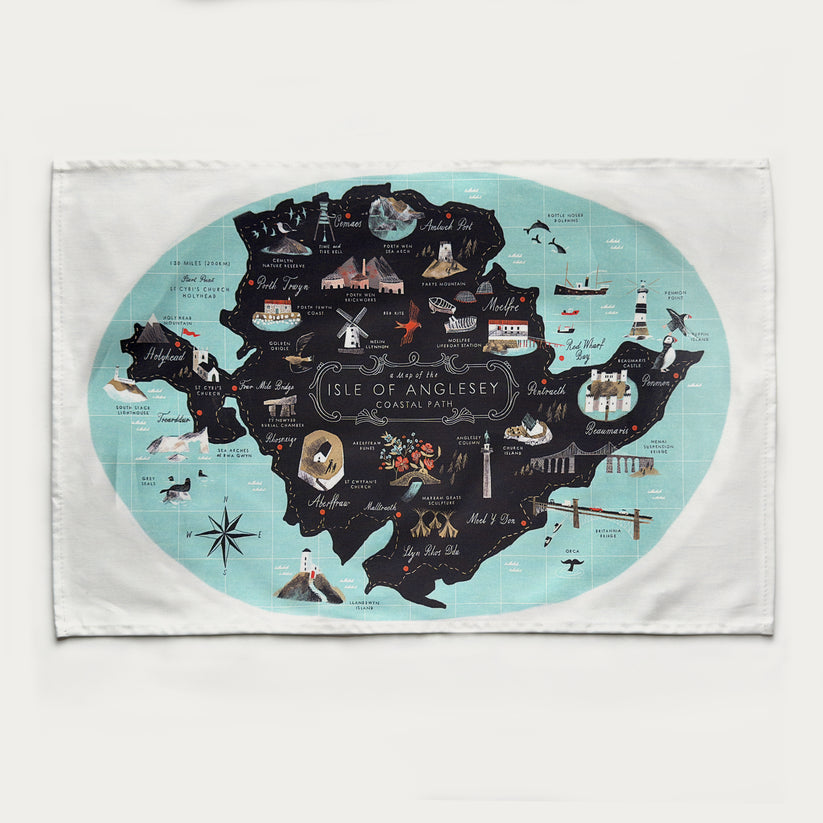 Anglesey Coastal Path Tea Towel