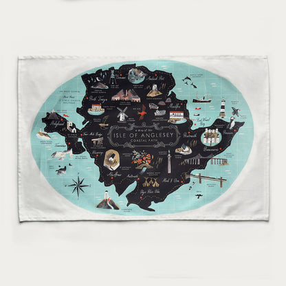 Anglesey Coastal Path Tea Towel