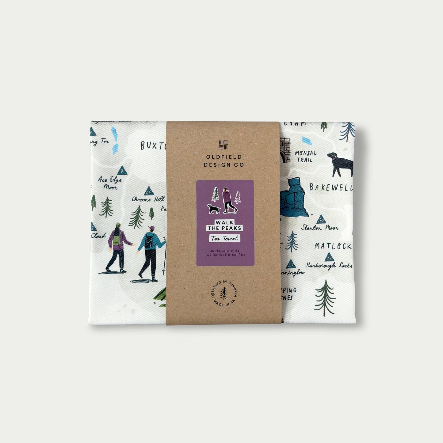 Walk the Peak District Tea Towel