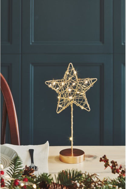 Table Wire Star - Gold (Battery Operated)