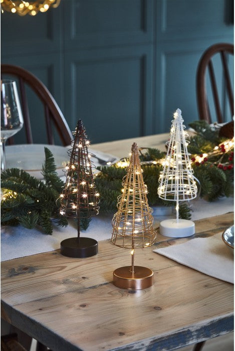 Table Wire Tree - Gold (Battery Operated)