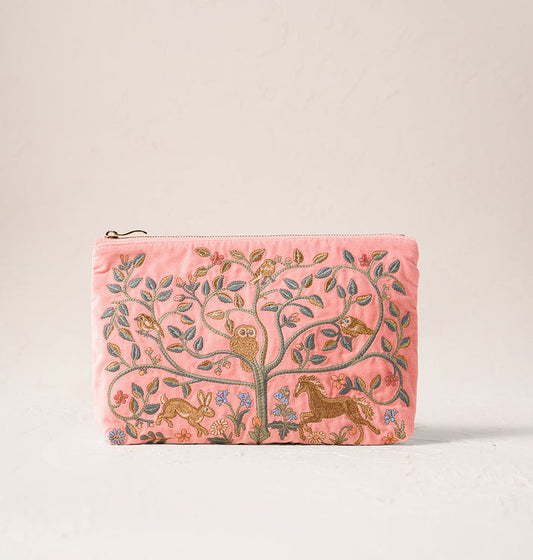 Tree of Life Everyday Pouch - Blush Pink