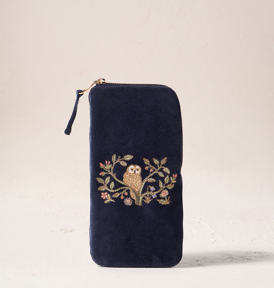 Tree of Life Glasses Case - Indigo
