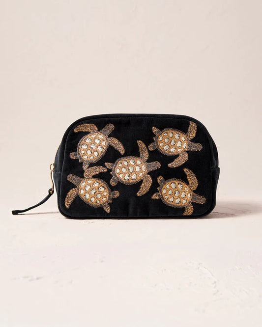 Turtle Conservation Cosmetics Bag - Charcoal