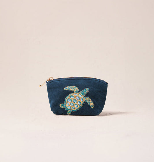 Turtle Conservation Coin Purse - Deep Marine Navy