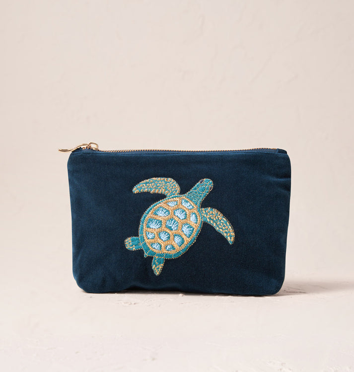 Turtle Conservation Mini Pouch - Deep Marine Navy