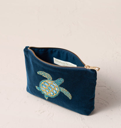 Turtle Conservation Mini Pouch - Deep Marine Navy