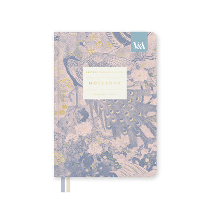 Eastern Elegance Peacock Fabric Hardback Notebook (B6)