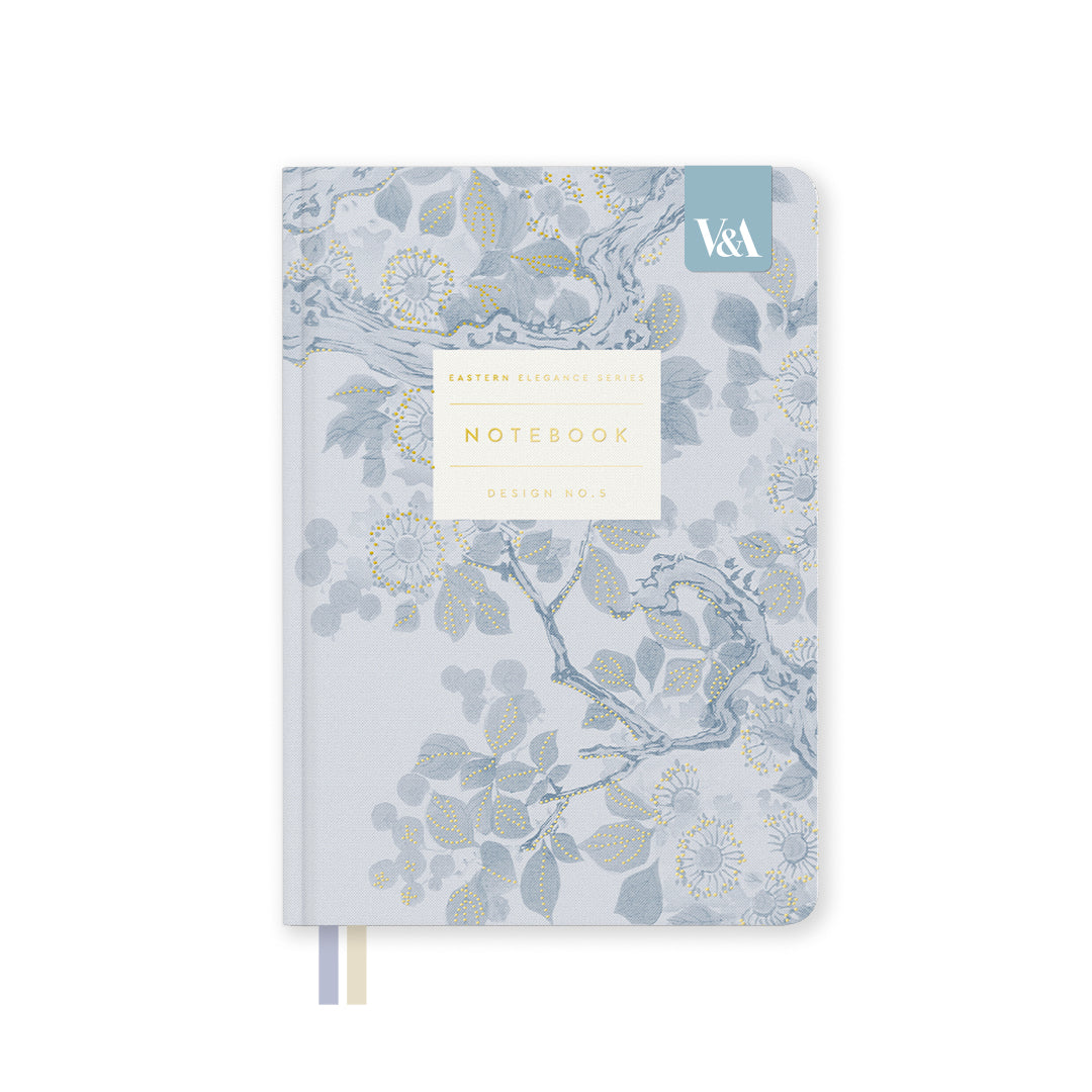 Eastern Elegance Blossom Tree Fabric Hardback Notebook (B6)