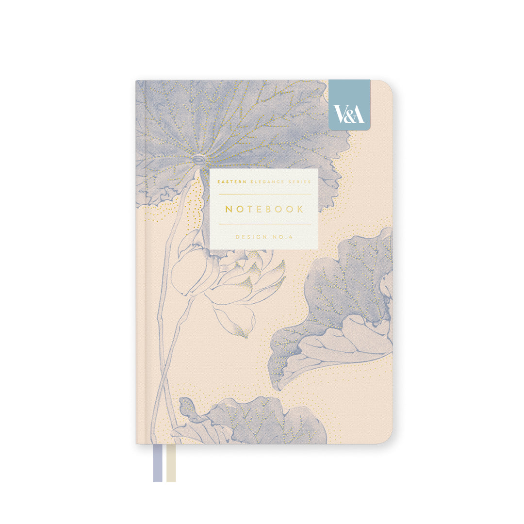 Eastern Elegance Water lillies Fabric Hardback Notebook (B6)