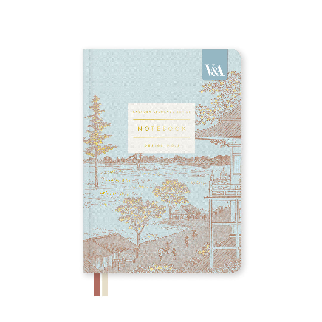 Eastern Elegance Terrace Landscape Fabric Hardback Notebook (B6)