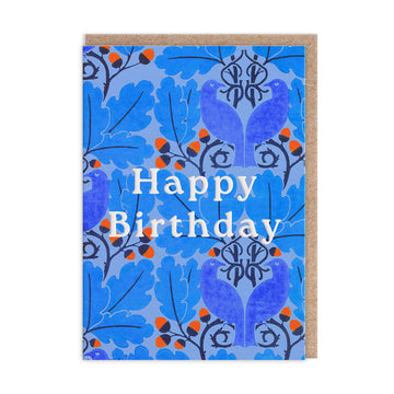 V&A Neon Floral Blue Oak