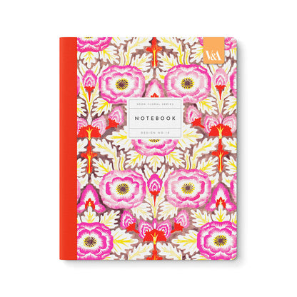 Neon Floral Symmetrical Primrose Exercise Book (8x10)