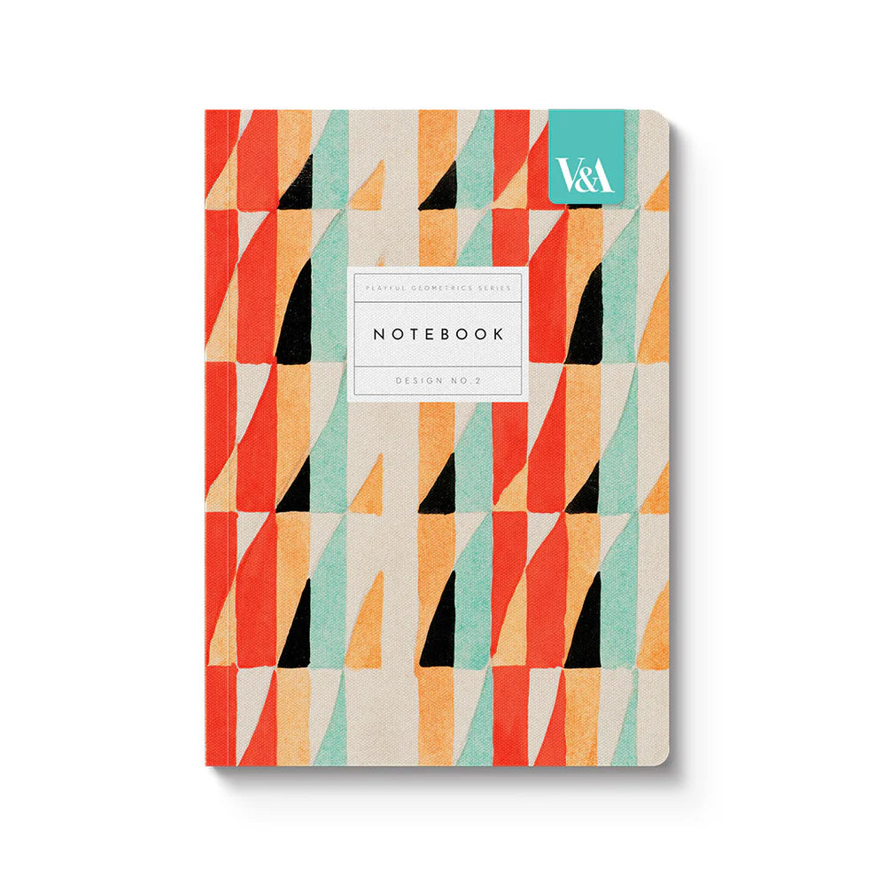 Playful Geometrics Red Prism Notebook