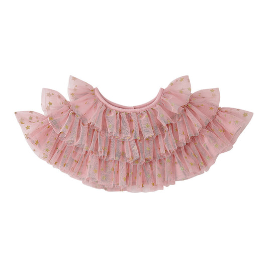 Vintage Pink and Gold Glitter Star Cape