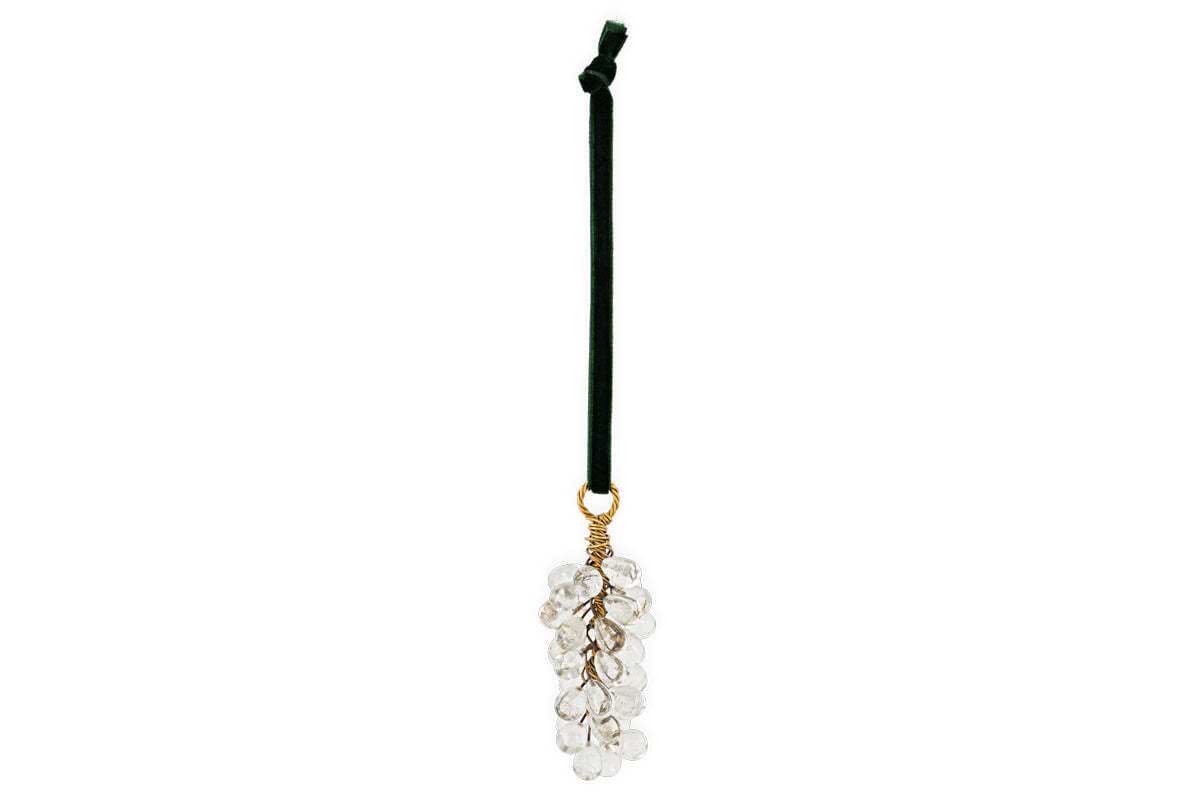 Danvi Glass Drop Bauble - Brass & Clear