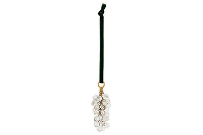 Danvi Glass Drop Bauble - Brass & Clear