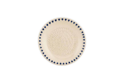 Indigo Drop Garlic Grater - Cream & Indigo