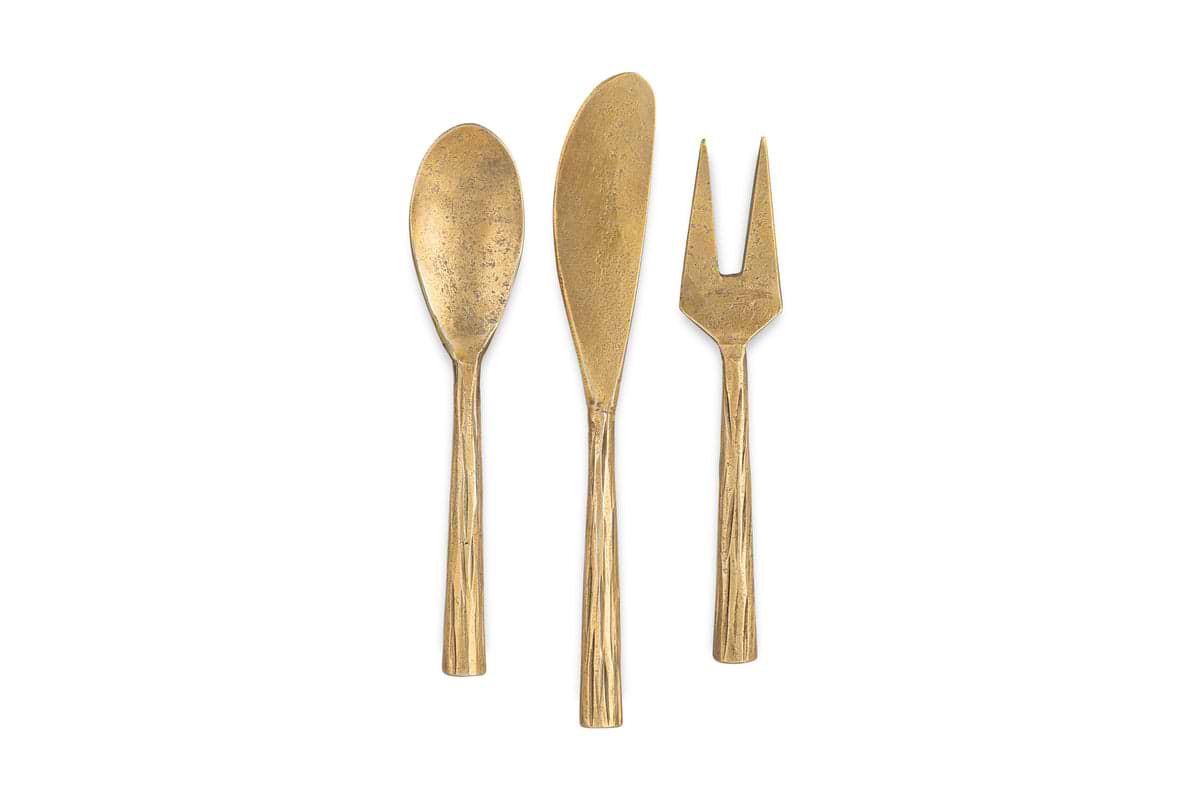 Roda Antique Brass Serving Set