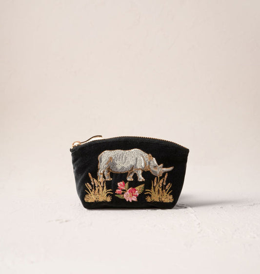Wild Rhino Coin Purse - Charcoal