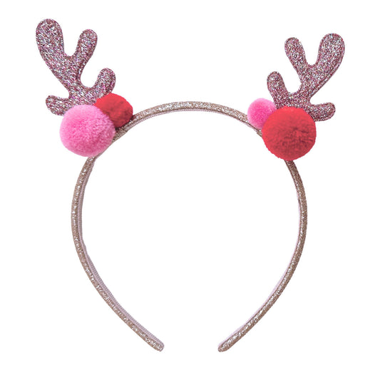 Jolly Pom Pom Reindeer Headband
