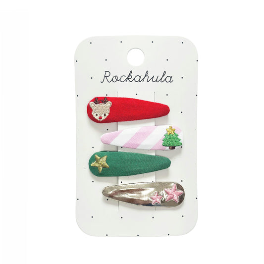 Jolly Xmas Embroidered Clips