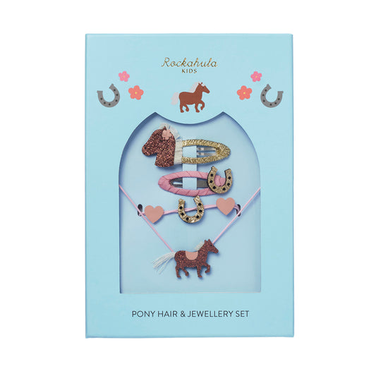Peggy Pony Hair & Jewellery Set