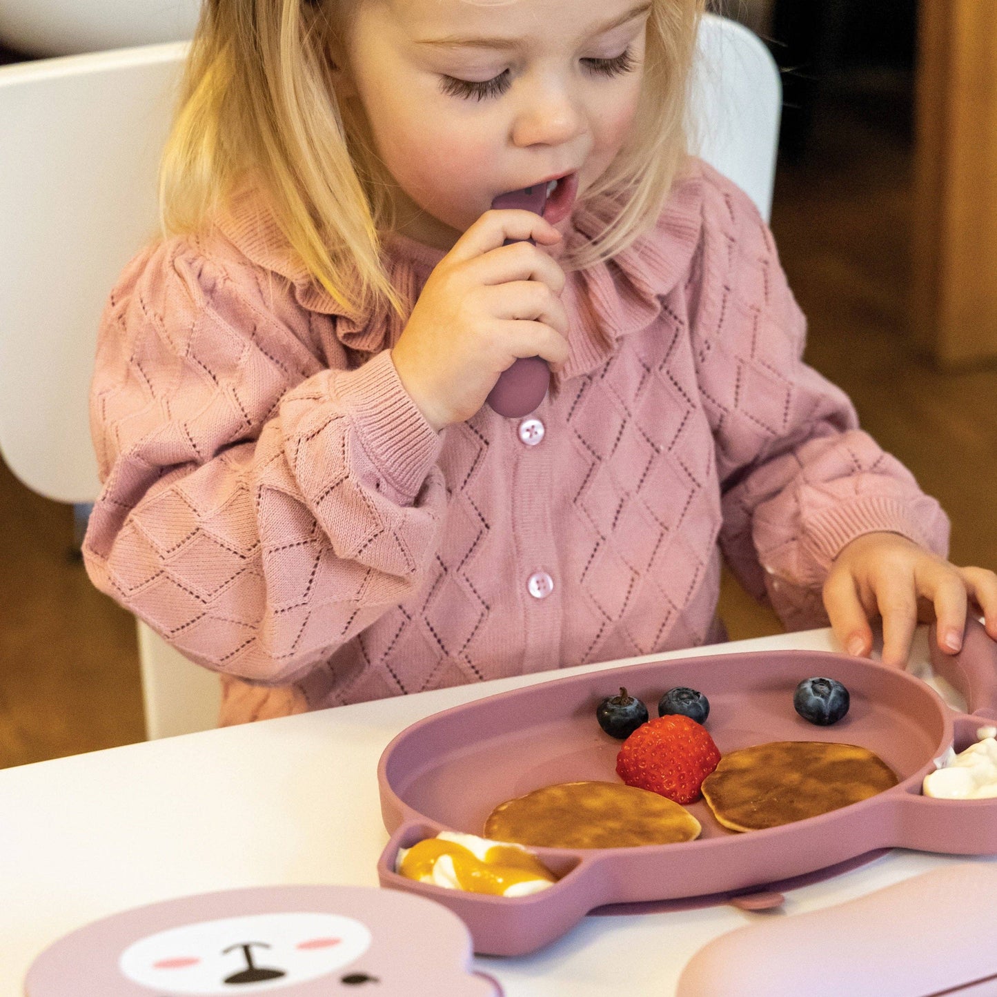 Baby Cutlery Set with Travel Case, Pink