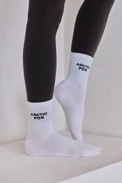 Sporty Socks - 100% Bamboo - White - AW25