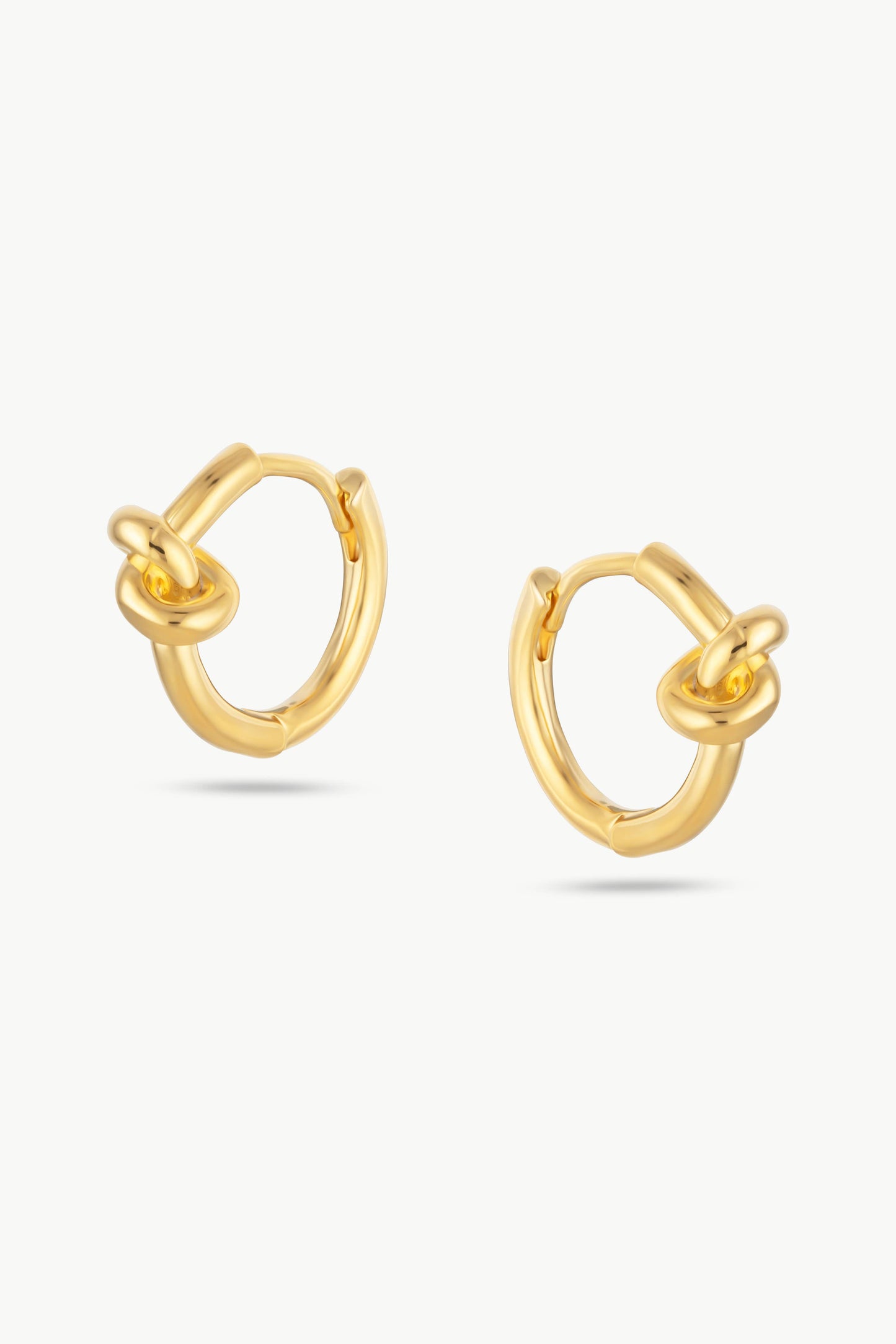 LUNA Mini - Gold Knotted Hoop Earrings