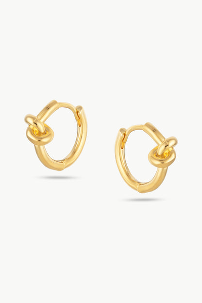 LUNA Mini - Gold Knotted Hoop Earrings