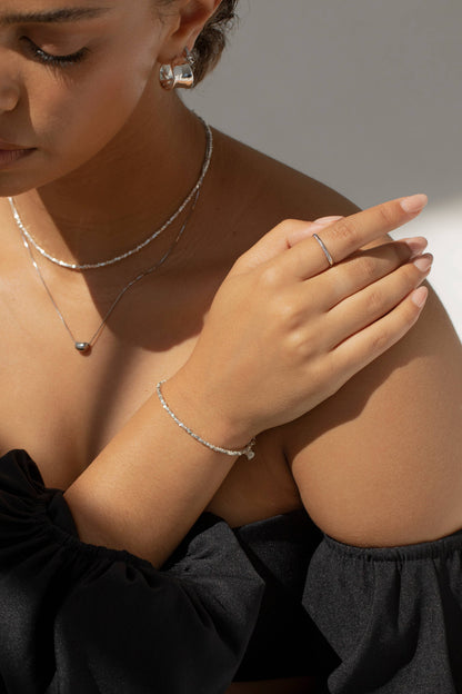 ATHENA Delicate Solid Silver Necklace - Waterproof