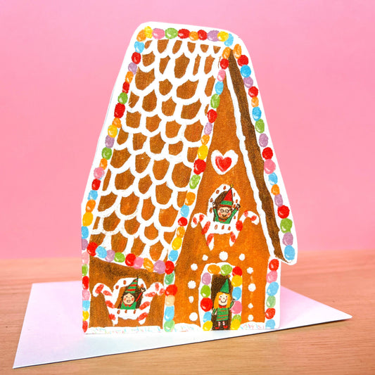 Gingerbread House Christmas Dream Home Card