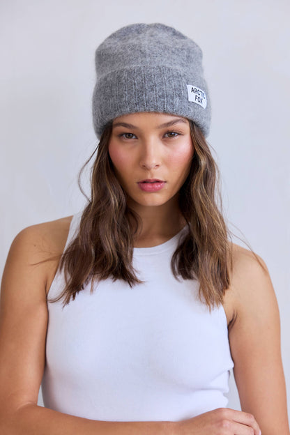 The Mohair Beanie - Arctic Grey