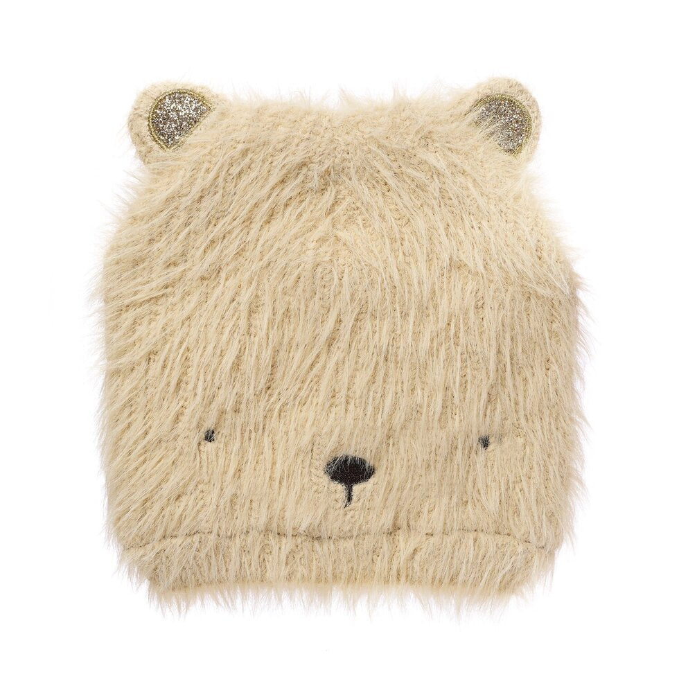 Teddy Bear Fluffy Hat - 3-6 Years