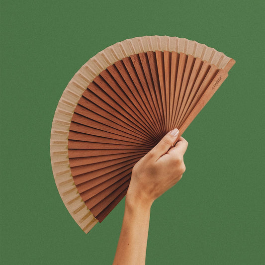 WOOD BEIGE Fan - 21 cm - Beige