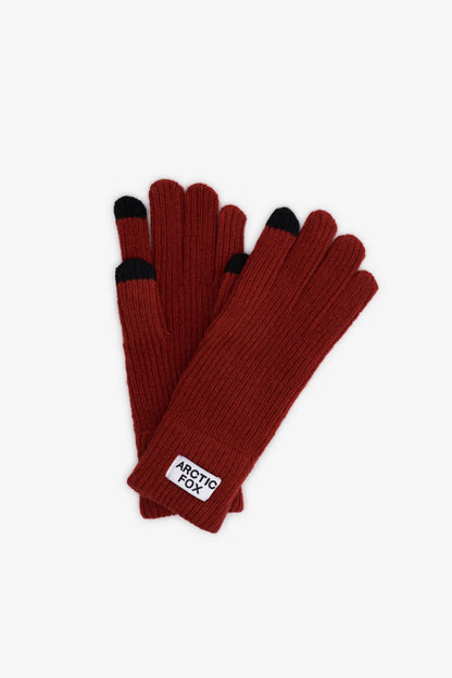 Recycled Bottle Gloves - Deep Terracotta - AW24