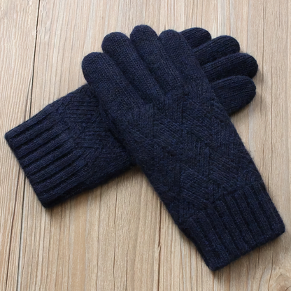 Double-Layered Wool Gloves for Men - Touchscreen Friendly: No.4