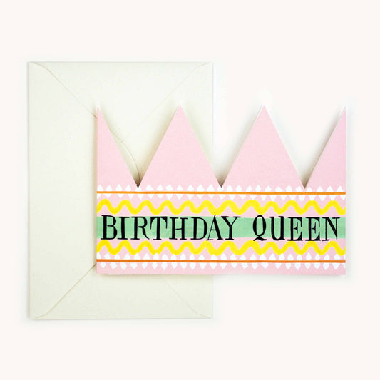 Birthday Queen Card - Party Hat