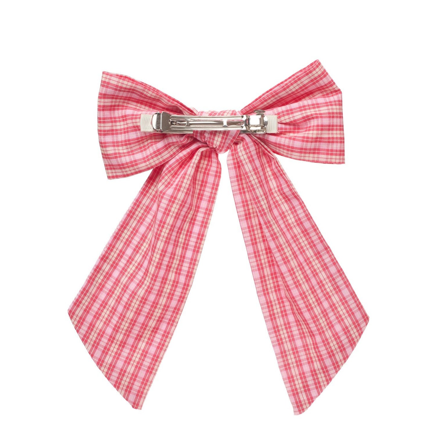 Plaid Oversized Bow Clip