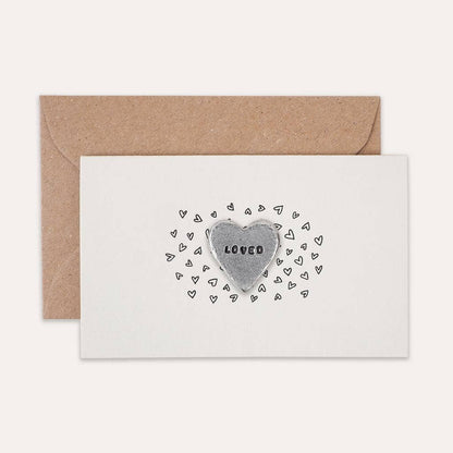 'Loved' Heart Tiny Token Card