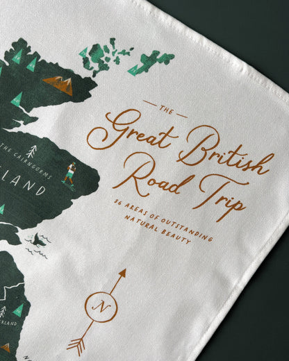 Great British Road Trip Tea Towel