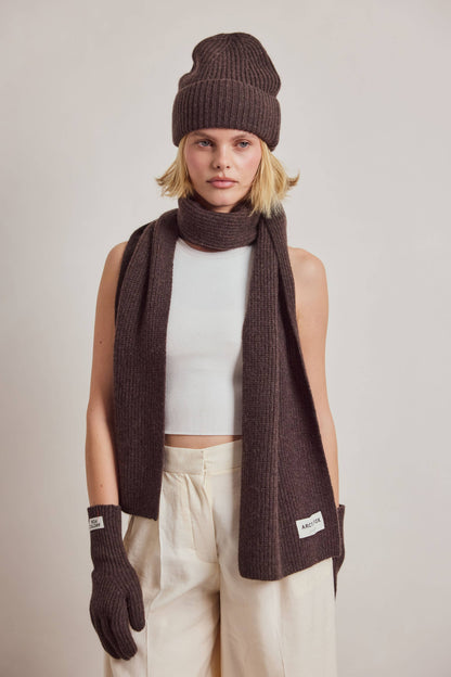Cashmere Scarf - Chocolate Brown - AW26