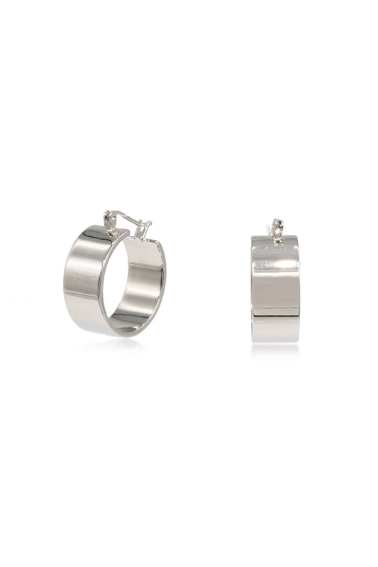 Silver Everyday Hoop Earrings - Charlotta