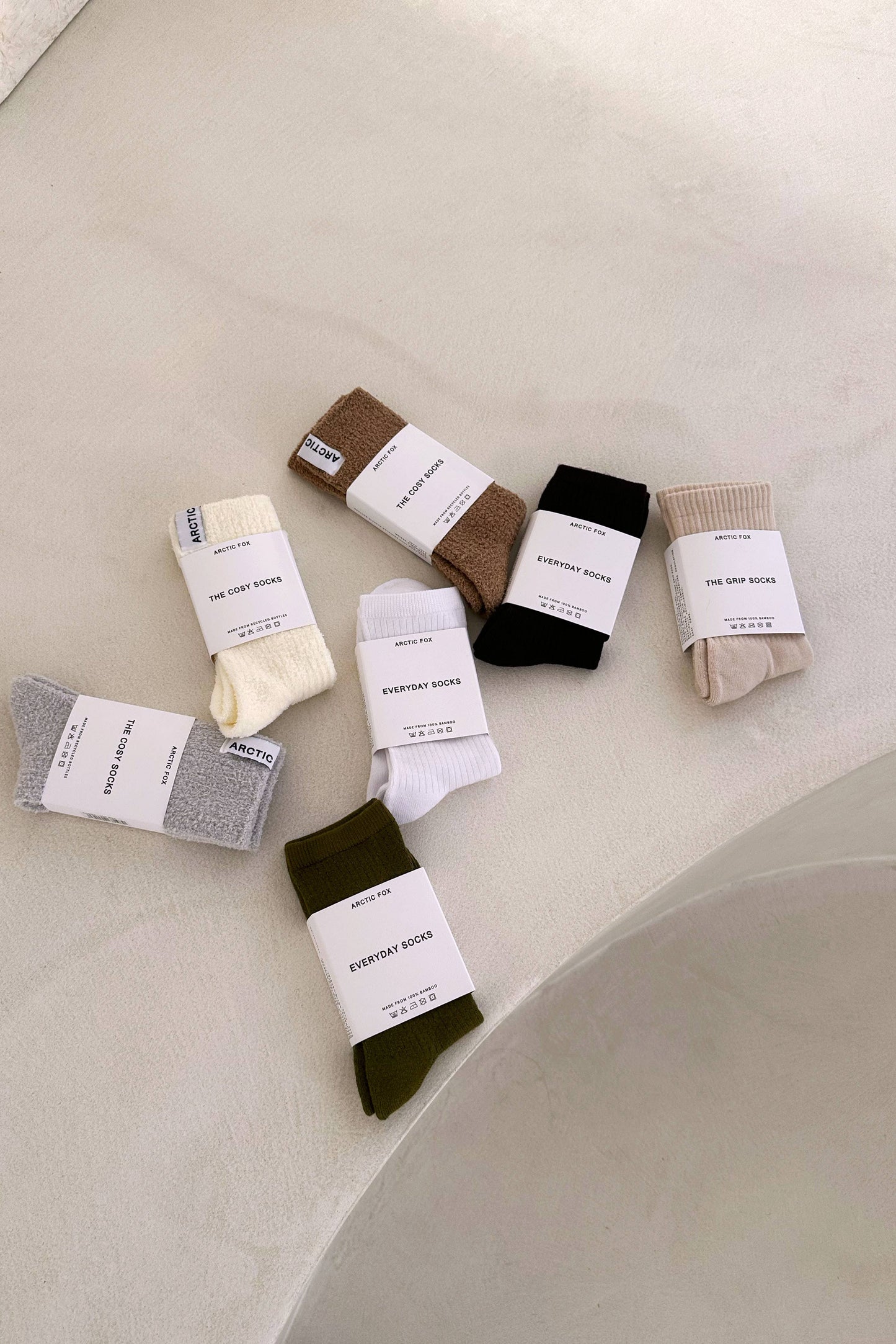 The Everyday Socks - 100% Bamboo - White - AW25