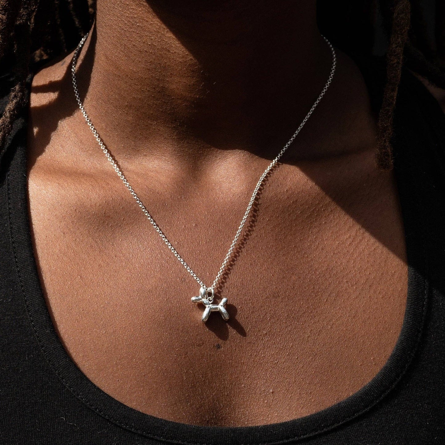 Balloon Dog Necklace: Chain: 40-45cm / Sterling Silver