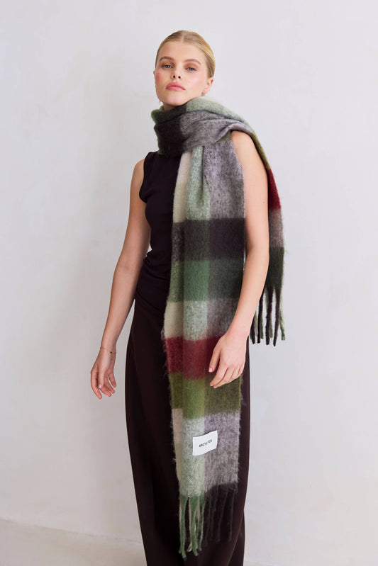 The Reykjavik Scarf - 100% Recycled - Mossy Green - AW25